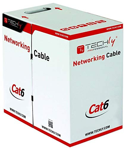 Techly Professional 022823 Matassa U/UTP Cavo Cat.6 CCA 305m Rigido Grigio Grigio