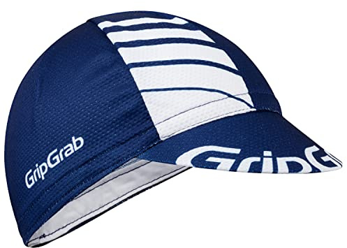 GripGrab lätt sommar cykelmössa UV-skydd cykelmössa retro flugskydd underhjälm mössa cykelmössa under hjälm, Marinblå/vit, S/M (54-59 cm)