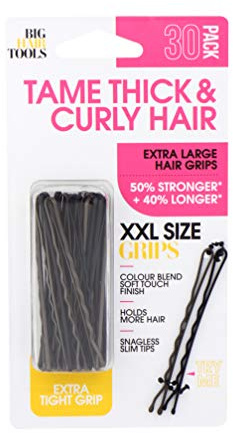 Big Hair Tools XXL-Größe Haarspangen, dunkel, schwarz und braun, 30 Stück