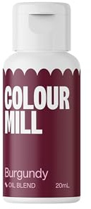 Colour Mill Oil Blend Lebensmittelfarbe Ölbasis, Burgundy, 20 ml | Hochkonzentriert, Leuchtende Farben, Geeignet für Buttercreme, Schokolade, Kuchenteig, Ganache und Zuckermassen
