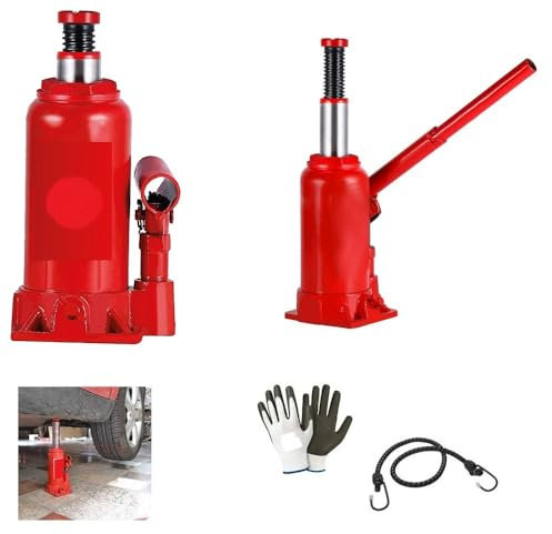 Compatible con Citroen Gato HIDRÁULICO DE Botella DE 3 TONELADAS para Autos VEHICULOS CRIK EN Metal con Gato para ELEVACION DE NEUMÁTICOS Altura DE 17 A 33CM