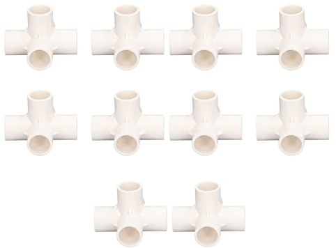 Raccordo per tubi in PVC, connettore per tubi 5 vie 20 mm resistente alle crepe 3 dimensioni con finitura lucida per interni(bianco)