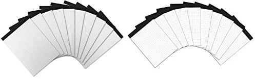 Landre Notizblock A5 ohne Deckblatt, kariert, 50 Blatt, 10er Pack & Notizblöcke A6 kariert ohne Deckblatt, 50 Blatt, 10er Pack