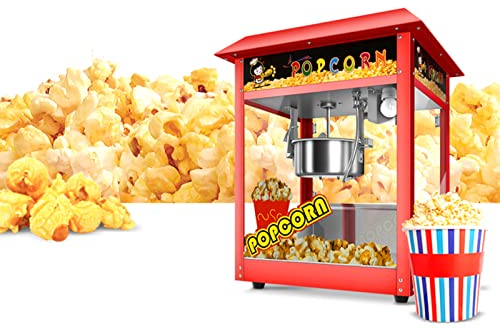 Popcorn Machine,1400W Hot Air Home Popcorn Popper, with Removable Lid & Measuring Cup, Fat Free and Healthy for Party Christmas and Movie Nights