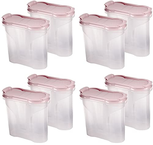 Bestlivings Gewürzdosen 300ml (8er Pack - Altrose) Aufbewahrungsboxen für Gewürze - Luftdichte Schüttdose aus BPA freien Kunststoff, Vorratsdose mit Deckel