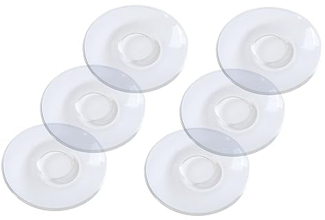 Provance 6 piattini in vetro per caffè espresso, moka, diametro 11,5 cm, sottobicchieri, rotondi, trasparenti, dimensioni circa 4 cm