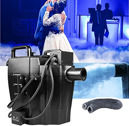 LEFEDA Efecto de máquina de Niebla de Hielo seco bajo, máquina de Hielo seco de Alta Potencia de 3500 W, con Tubo/para Escenario Interior al Aire Libre, Club de Fiesta de Bodas
