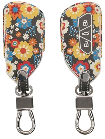 kwmobile Autoschlüssel Hülle kompatibel mit VW Golf 8 3-Tasten Autoschlüssel - Kunstleder Schutzhülle Schlüsselhülle Cover