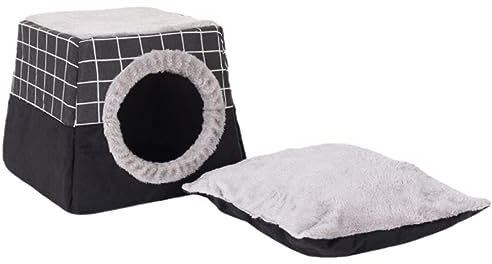 Katzenbett höhle Tierbett Geteawily Cat Sleeping Bag, Soft Shelter Self Warming Cat Bag Washable Plush, Cat Bed Sleeping Bag Keep Warm Fleece Cotton Inside for Autumn Winter Cats Kitten Dogs Hundekiss
