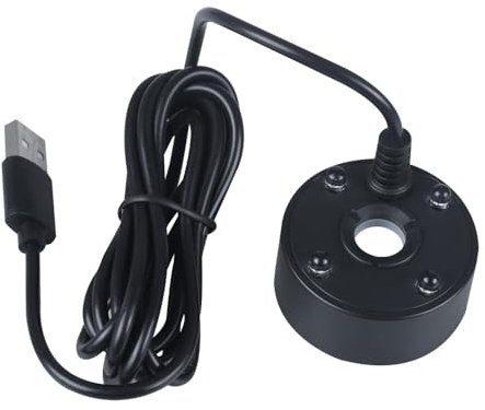 MiOYOOW Aquarium Nebelmaschine, Ultraschall Nebler Vernebler, USB LED Farbwechsel Nebelgerät mit Wassermangelschutz für Brunnen Teich Aquarium Halloween Weihnachten