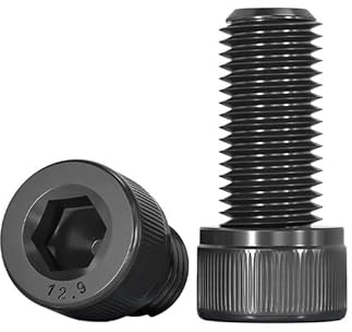 MOOPW Klass 12,9 Legerat stål Intern Hex Cylindriskt huvud Bultar Kopphuvud Skruvar Hög hållfasthet Maskin Bultar Fästelement M3 x 12mm 50 pcs