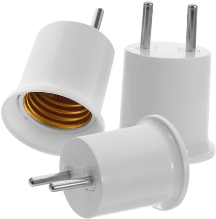 MAGICLULU 3pezzi Adattatore Portalampada Spina Compatibile Con Lampadine Facile Da Usare Per Illuminazione Da Parete E Notturna Materiale Resistente E Design Elegante