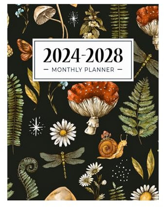 Monatsplaner A4, Monatsplaner 2024-2028: 5 Jahre von Januar 2024 bis Dezember 2028, einschließlich Feiertage und Motivationszitate, lustiger Planer 2024-2028, Planer