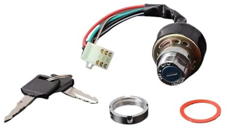 Moto Interruttore Di Accensione Chiave Per Suzuki Scooter ATV Dirt Bike Go Kart Parti Auto Moto Interruttore Accensione 3 Posizioni 6 Fili Con 2 Chiavi