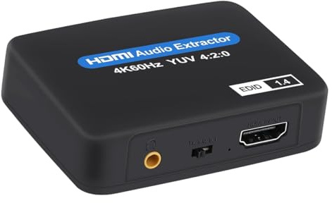 Gorise HDMI Audio Extractor, 4K 60Hz Optical Toslink SPDIF 3.5 Mm Output, HDMI Audio Converter