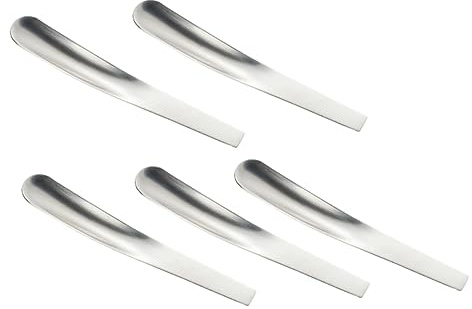 CIYODO 5pcs Mini Stainless Steel Egg Spoon Set Multifunctional Flat Soup Coffee Spoons Dishwasher Safe for Home Restaurant Use
