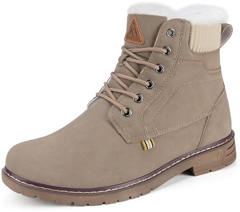 Mishansha Botas de Nieve Hombre, Botas de Invierno cálidas, Marrón Claro 45