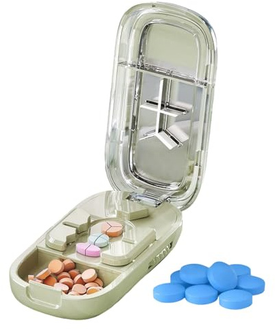 Petit séparateur de comprimés | Séparateur de pilules | Diviseur de médicaments professionnel réglable | Besoins quotidiens en médicaments à la maison, en voyage, chien, animal de compagnie, en plein