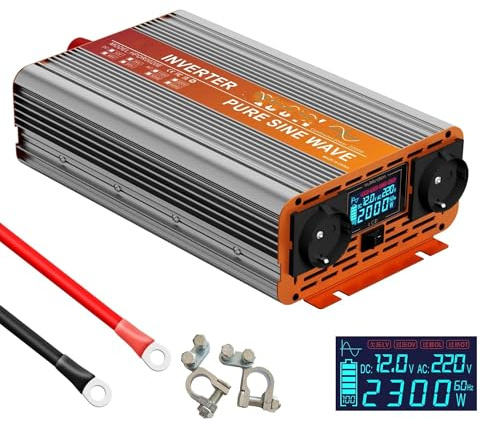 Convertisseur Onduleur 3000 W 4000 W 5000 W 6000 W Convertisseur d'onde 24 V vers 220 V Transformateur 12 V vers 220 V pour Voiture Et Camion Onduleur Puissance(220V 50HZ_5000W EU Stock)