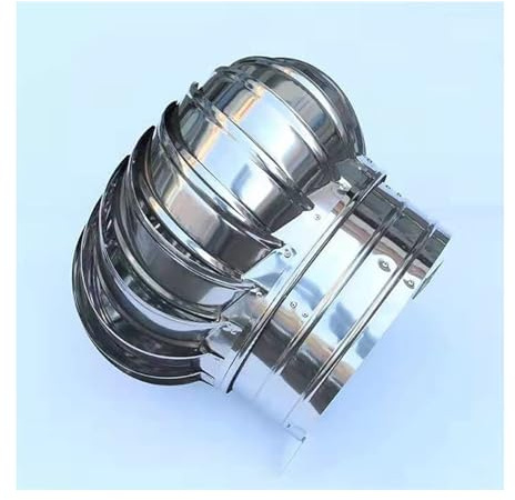 WEKONUMEX Rotating Chimney Cover Cap, Stainless Steel Rotating Spinner Chimney Cowl Cap Turbine Roof Vent Cover Multiple Sizes(350mm)
