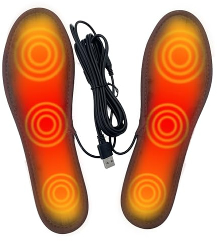 Beheizbare Einlegesohlen, Wärmesohle, Sohlenwärmer, Beheizbare Sohlen, Thermosohlen für Herren und Damen, Fußwärmer Wärme Thermosohlen, Fußwärmer Elektrisch, für Herren Damen,39-40