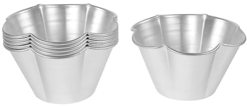 Homoyoyo 6 pezzi Stampi per Torte Mini in Lega di Alluminio Teglia da Forno Antiaderente Formine per Budino e Cheesecake Stampi Compatti e Leggeri per Dolci