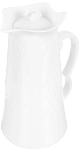 TOYANDONA Brocca per Acqua Bollita Fredda in Stile Europeo Coperchio, Caraffa di Raffreddamento per Bevande, Porta Acqua Fredda per Uso Domestico e Feste, Resistente e Decorativa