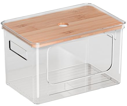 Distributeur de sacs poubelles, bacs de rangement empilables transparents pour cuisine, armoires, garde-manger, buanderie, salle de bain, tiroir, rangement sous évier