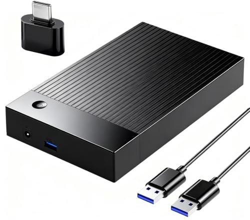 Hårddiskar dockningsstation USB 3.0 SATA HDD/SSD, extern hårddisk, adapter för 2,5 och 3,5 tum, hårddiskhölje 3,5 med UASP, 16 TB, snabb och verktygsfri