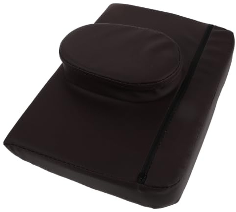 GALPADA Almohada de Masaje, Almohada para Dormir Boca Abajo, Marrón, de Pu, Pvc y Espuma, Soporte Ergonómico, para Tratamientos Faciales y Centros de Bienestar