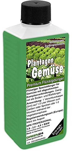 GREEN24 Gemüsedünger flüssig Premium für Feldfrüchte HIGHTECH NPK Gemüsepflanzen Volldünger, Gemüse düngen