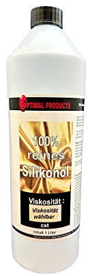 Optimal Products Huile de silicone 1 l I Silicone pur sans odeur I Huile lubrifiante pour métaux, plastiques et caoutchouc I 1 litre 100 cst