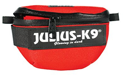 JULIUS K-9 IDC Universal Seitentaschen für Geschirre, EIN Paar, Größe: Baby 2 - Mini-Mini, Rot