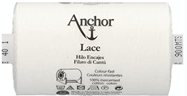 Anchor T198040-00001 Klöppelgarn, 100% Baumwolle, 1, Stärke 40, 900m, 45 Gramm