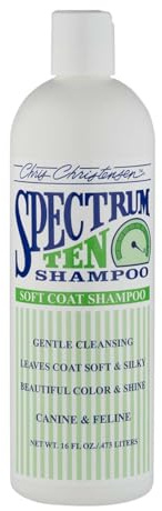 Chris Christensen Spectrum Ten Dog Shampoo, Groom Like a Professional, Gentle Cleansing, Gorgeous Shine, Made in USA, 473ml