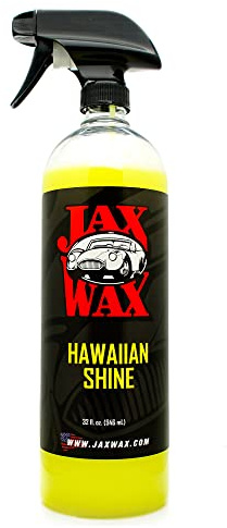Jax Wax Hawaiian Shine Carnauba Car Wax, Quick Detail Spray for a Deep Gloss Finish on Car, Boat, Truck, Motorcycle and More - 32 Ounce