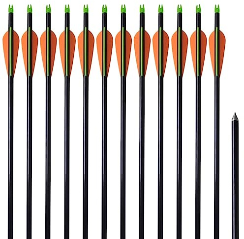 vidaXL Pilar i fiberglas för compoundbåge standard 30 0,8 cm 12 st