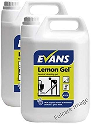 Evans Long Lasting Neutral Cleaning Lemon Gel 2 x 5 Litre Bottles.