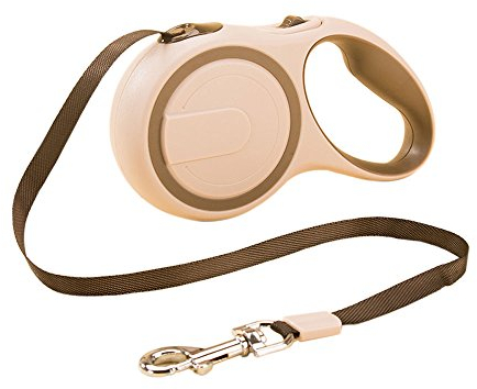 Rollleine Einziehbare Hundeleine Ausziehbare Haustier Führleine Trainingsleine Leash Tape 3M 5M für Kleine, Mittlere Große Hunde Katzen Walking Leine von feiling (5M, Khaki)