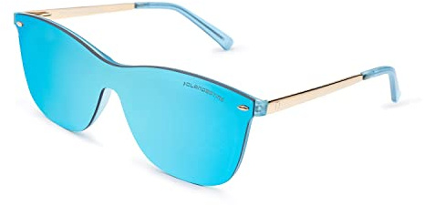 CLANDESTINE - Gafas de Sol Unisex - Modelo Way - Lentes de Nylon y Montura de Gafas de Acero - Talla Única - 144 mm x 50 mm