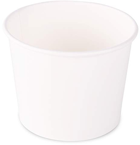 GSM Brands Paper Ice Cream Cups - 100-Count - 12 oz Disposable Dessert Bowls for Hot or Cold Food, 12-Ounce Party Supplies Treat Cups for Sundae, Frozen Yogurt, Soup, White