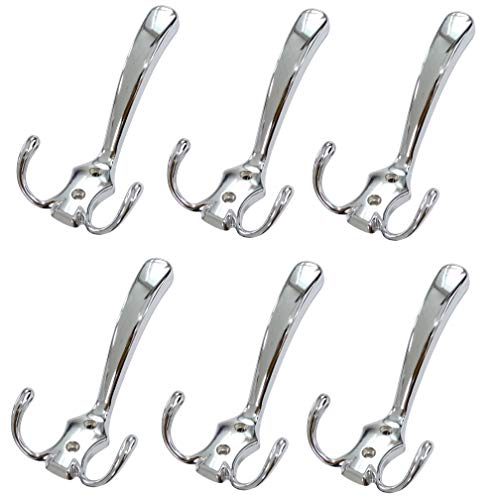 AERZETIX: 6 x Wandhaken aus Metall Serie Saloum 110/62 mm C41355