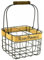 Panier porte-bouteilles en métal et bois x 4 bouteilles