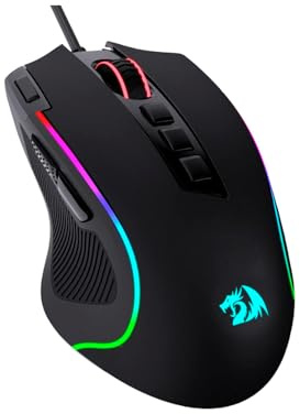 Redragon M612 Predator RGB Souris de Jeu, Souris Gamer Optique Filaire 8000 DPI 11 Boutons programmables & 5 Modes rétroéclairés