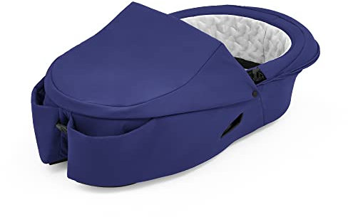 Stokke Xplory X Babyschale, Royal Blue – Abnehmbare Babywanne für Xplory X Kinderwagen – Innen gepolstert & atmungsaktive Matratze – mit Vabnehmbarem Windschutz & 2 praktischen Taschen