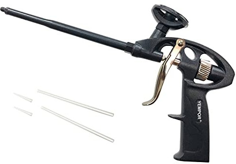 YEMPOR® Schaumpistole Bauschaumpistole Bauschaum Pistole Teflon Beschichtet (PTFE) Sealant Gun Dosierpistole, Premium Montagepistole mit Einhandjustierung PU Expanding Foam Gun
