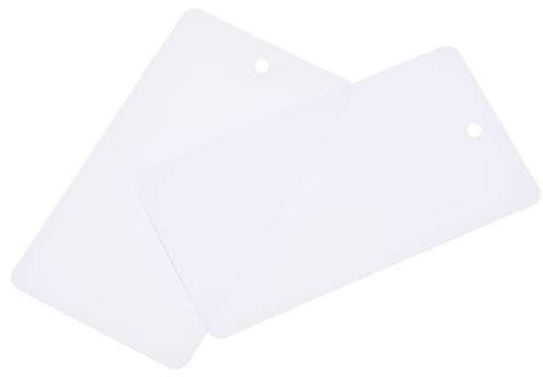sourcing map 50Packs Wasserdicht Drähte Plastik Versandetiketten Weiß | 1, 95x3, 51 Zoll, Für Produktkennzeichnung Anhänger, Ventilkennzeichnung, Outdoor Etikettierung