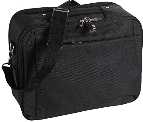 H4L Kurzreisekoffer Ultraleicht Reisekoffer Stoffkoffer Koffer Trolley Travel Line robus 41x35x17cm Schwarz
