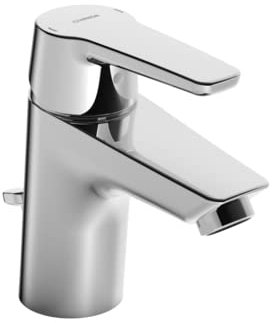 Hansa Waschtisch-Einhebelmischer HANSAPOLO m Ablaufgarnitur, Ausladung 103mm, chrom