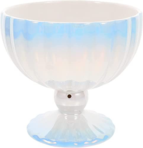 FülleMore Keramik Eisbecher Ø 11cm Eiscremegläser 340ml Dessertschale kerative Eisschale Jogurtbecher für Zuhause,Café,Restaurants,Partys (Farbverlauf-Blau)